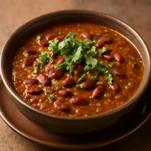Indiai Rajma Dal vörös babbal, gazdag fűszeres ízekkel