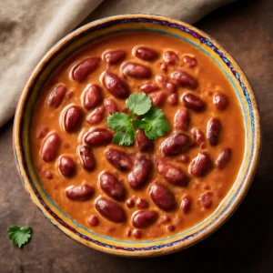 Indiai rajma curry vörös vesebabbal és kókusztejjel