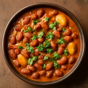 Indiai rajma dal friss korianderrel