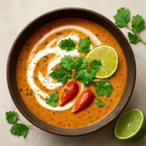 Ínycsiklandó fűszeres rasam joghurttal és lime-mal
