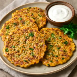 Fűszeres rice chilla melegen tálalva