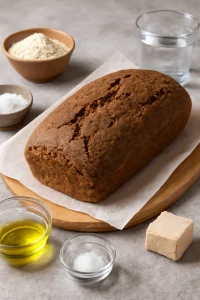 Finn vegán rozskenyér, frissen tálalva