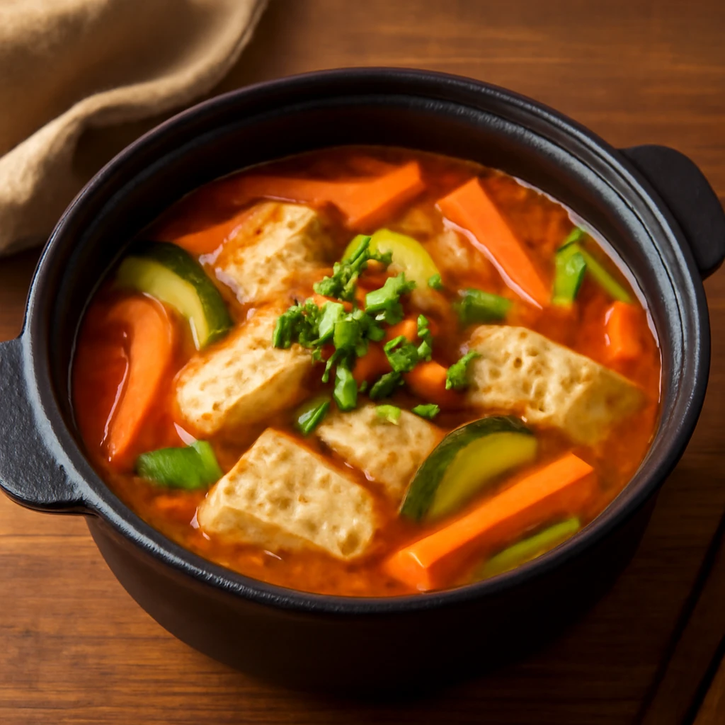 Friss Ã©s gazdag koreai Saengseon Jjigae halas leves