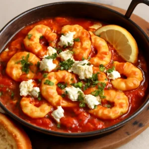 Tenger gyümölcsei, feta sajttal és fehérboros szósszal