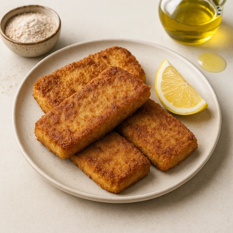Saganaki teljes kiőrlésű liszttel, aranybarna kéreggel, citrommal tálalva