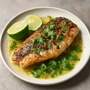 Grillezett hal korianderrel és lime-mal