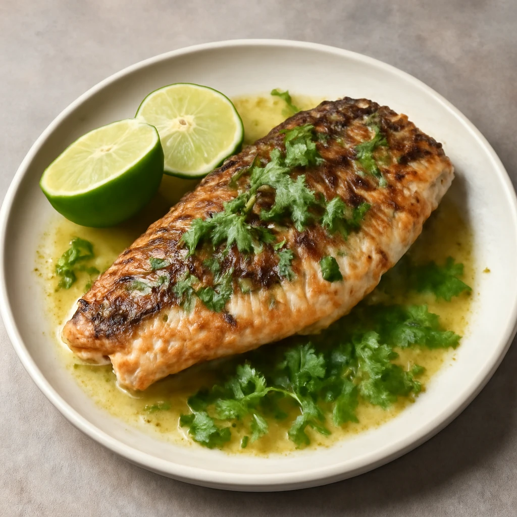 Grillezett hal korianderrel és lime-mal