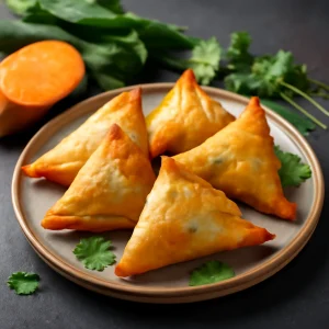 Ropogós samosa, ínycsiklandó édesburgonyás töltelékkel