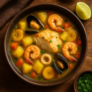 Karibi halas sancocho tenger gyümölcseivel