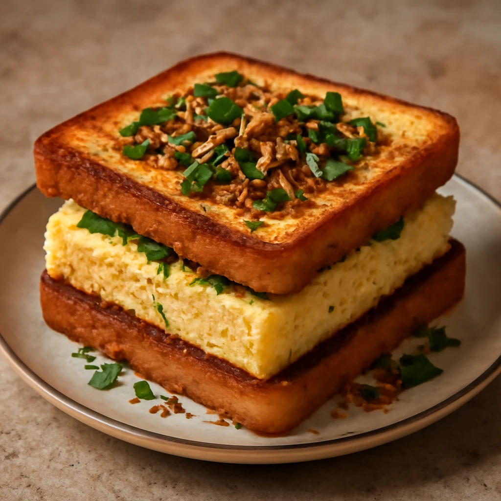 Friss és fűszeres sandwich dhokla, ínycsiklandó tálalásban
