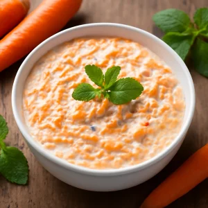 Friss joghurtos raita, sárgarépával és mentával