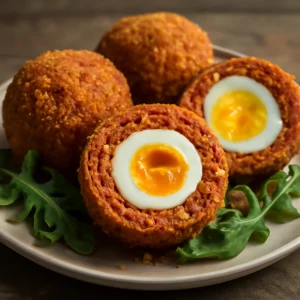 Ínycsiklandó Scotch egg chorizo kolbásszal és ropogós bundával
