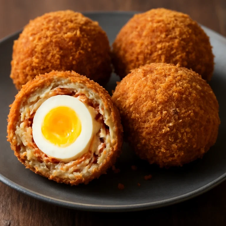 Scotch egg bacon és sajttal, ropogós panírban