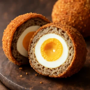 Kész Scotch egg ropogós panko morzsával