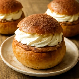 Friss, fahéjas töltelékes Semla