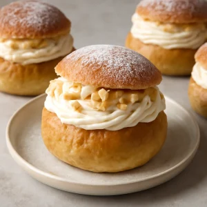 Friss Semla tejszínhabbal és mandulával