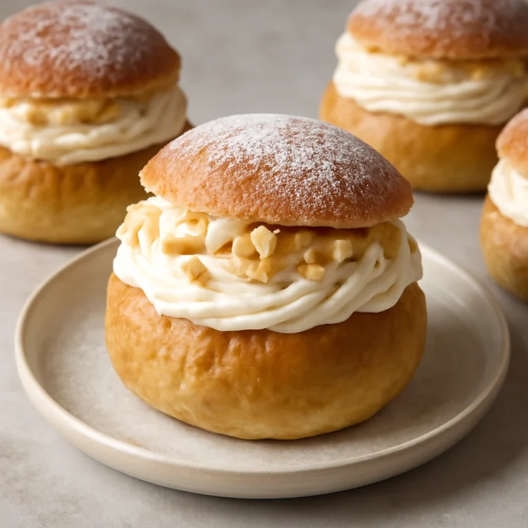 Gluténmentes Semla, mandulával tálalva
