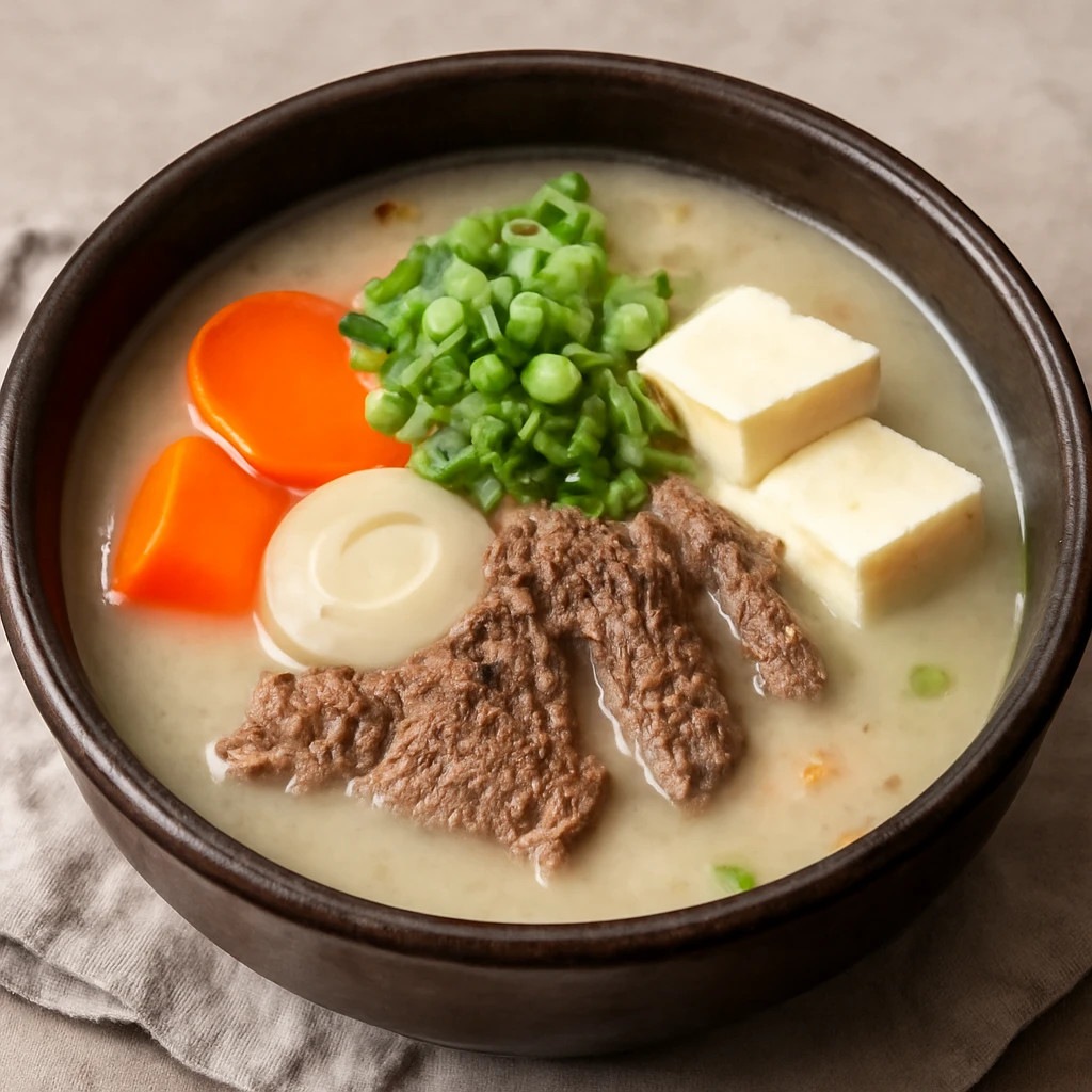 Friss Ã©s gazdag koreai Seolleongtang Jjigae marhahÃºsos leves
