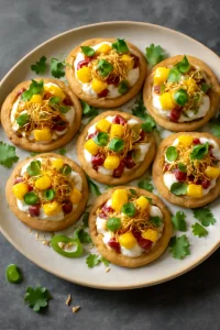 Finom sev puri mangóval és joghurttal