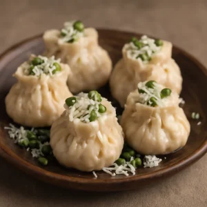 Ázsiai siomay, tengeri hallal és friss zöldségekkel