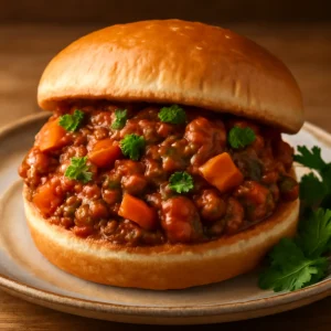 Sloppy Joe pörkölt, gazdag zöldségekkel és fűszerekkel