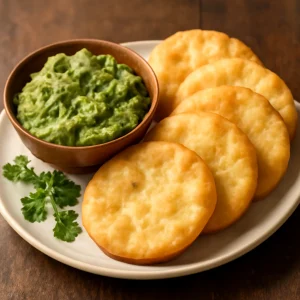 Chilena sopaipilla avokádóval és korianderrel