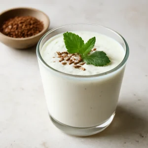 Frissítő sós lassi, köménnyel és mentával