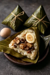 Sós zongzi, gazdag rizses töltelékkel és zöldségekkel