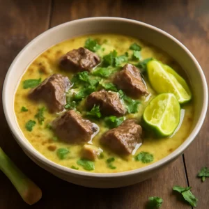 Soto Betawi gazdag kókusztejes leves marhahússal