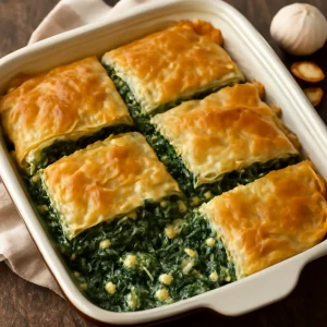 Friss, ropogós spenótos és feta sajtos görög pite