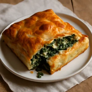 Friss és ropogós spanakopita spenóttal, görög stílusban