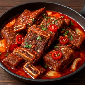 Friss és gazdag koreai Spicy Galbi marhahús