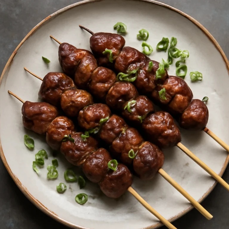 Sunagimo yakitori csirke zúzával, szezámmaggal és zöldhagymával tálalva