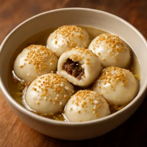 Friss kínai Szezámmagos Tangyuan rizsliszt gombócokkal