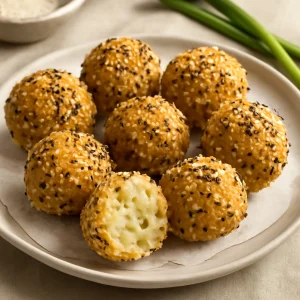Ropogós szezámmagos korokke koreai stílusban