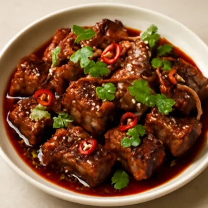 Koreai stílusú marhahús, gazdag szójaszószos pácban
