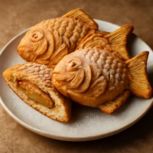 Finom, diós ízű taiyaki cookie butter töltelékkel