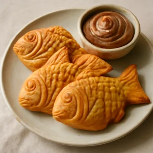 Taiyaki japán édesség gesztenyepürével