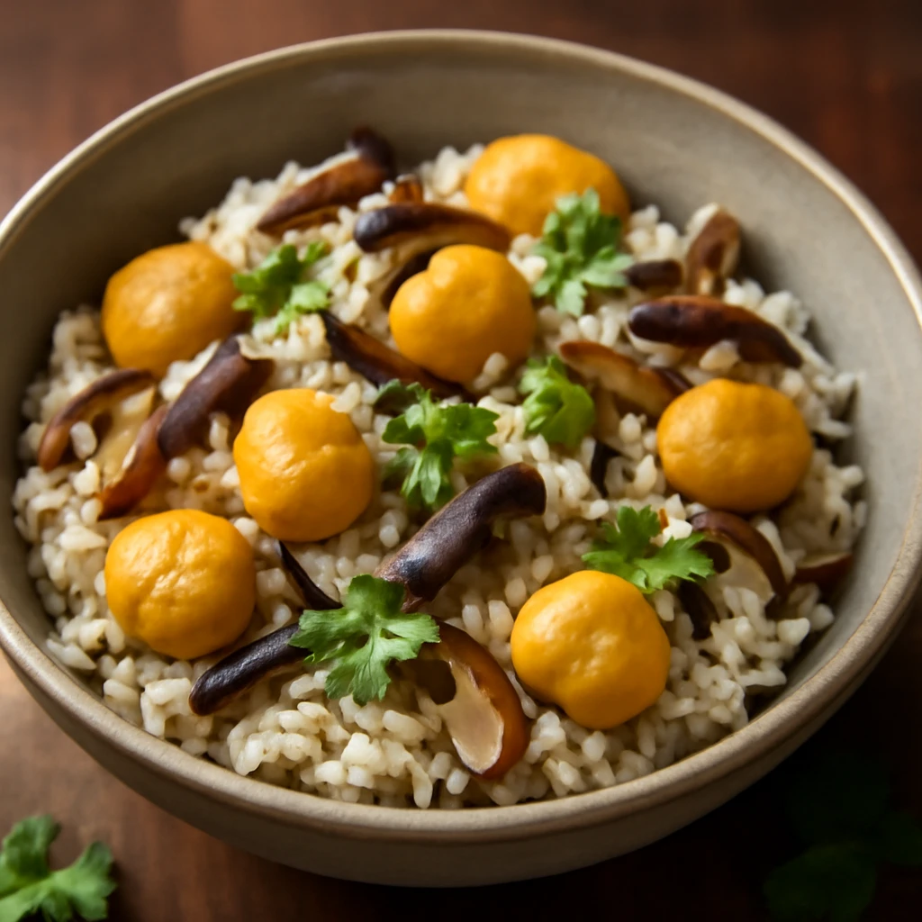 JapÃ¡n takikomi gohan, rizs, gesztenye Ã©s shiitake gombÃ¡val