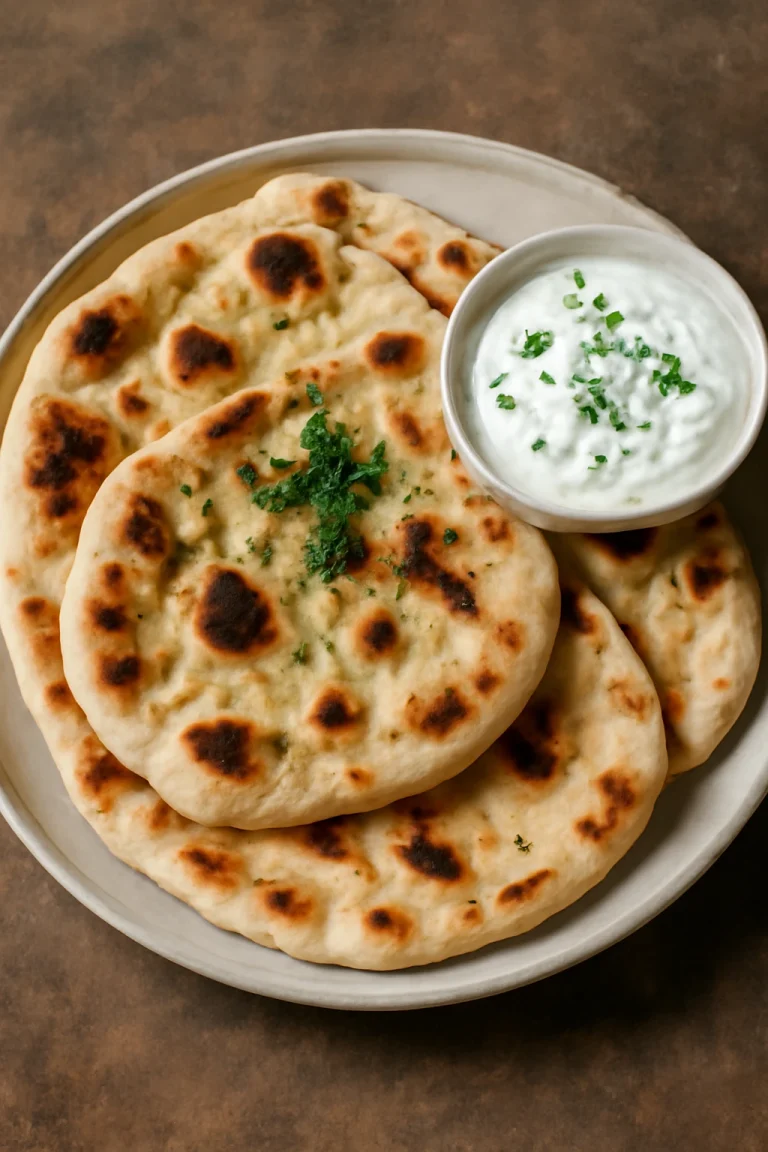 Tandoor naan joghurttal tálalva