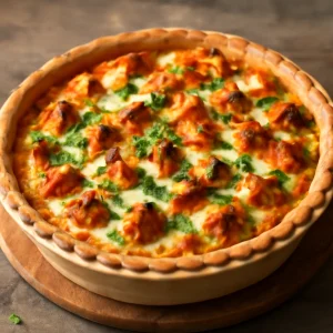 Friss tandoori csirke pite sajttal és korianderrel