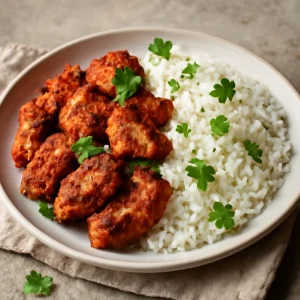Ropogós tandoori csirke basmati rizzsel