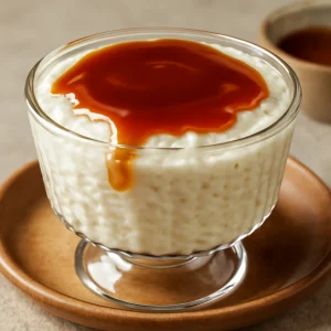 Finom Tapioca puding karamellöntettel, gazdag és édes