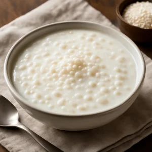 Tapioca puding kókusztejjel, gazdag és finom desszert