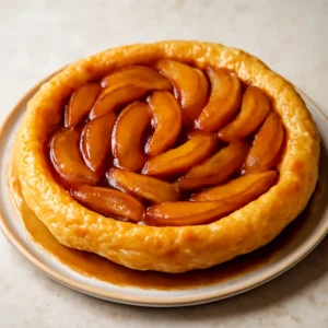 Karamellás Tarte Tatin almával és leveles tésztával