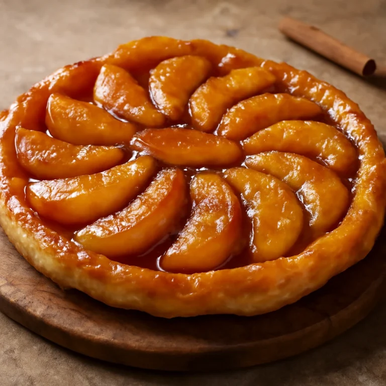 Tarte Tatin fahéjjal, karamellizált alma és aranybarna tészta