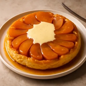 Karamellás almás pite vaníliás öntettel