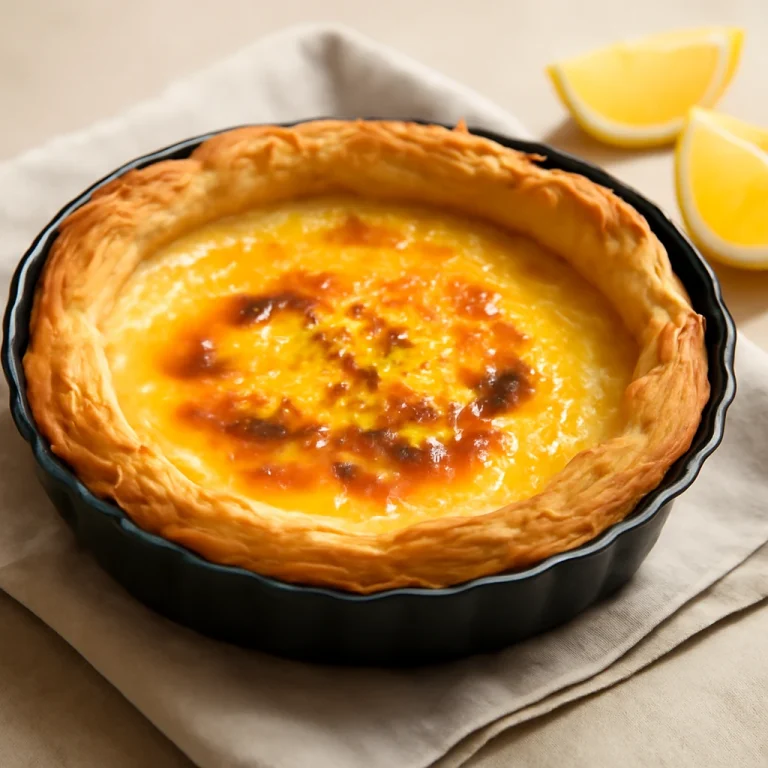 Tarte de nata citromhéjjal, friss és krémes tésztában
