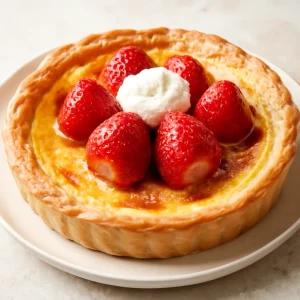 Finom portugál pite eperrel