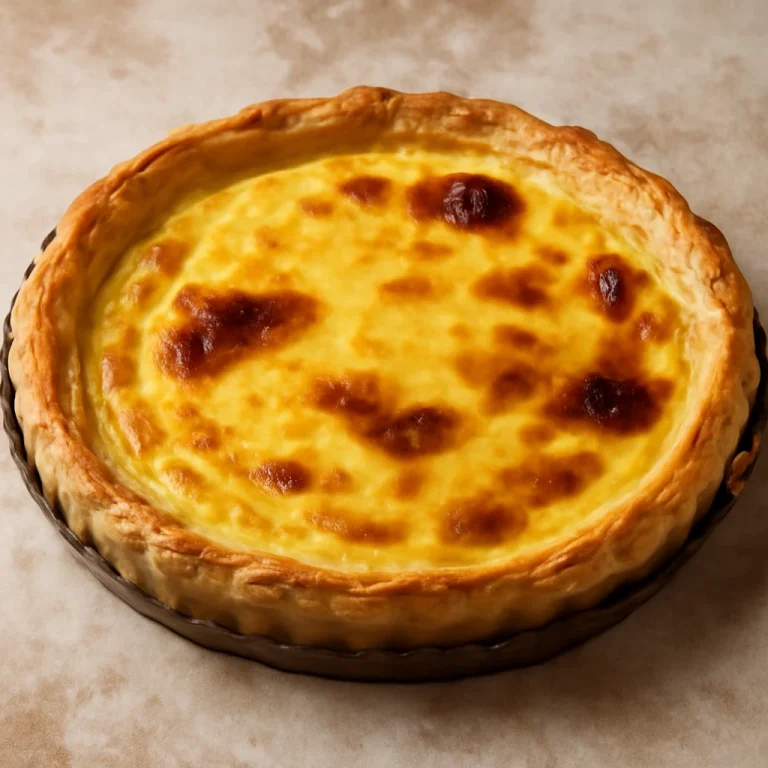 Tarte de nata vaníliával, portugál desszert, krémes vaníliás töltelékkel